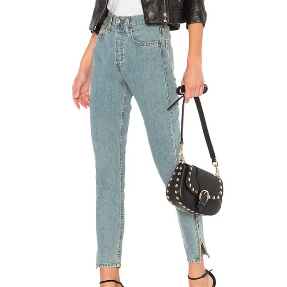 NWOT RE/DONE Originals High Rise Ankle Zip size 24 - Picture 1 of 8
